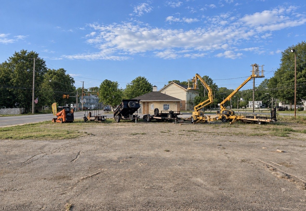 Trailers, skid steer and boom lifts available for rent at falcon Equipment LLC in Hanoverton, Ohio
